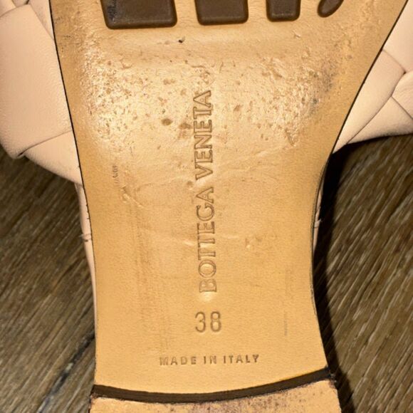 Bottega Veneta Lido Flat Sandals Neutral Intrecciato Leather Designer Slides 38 - Picture 5 of 12